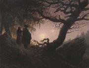 Caspar David Friedrich Man and Woman Contemplating the Moon (mk43) Germany oil painting artist